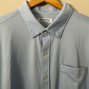 Tommy Bahama Shirt Mens 1XLB Blue San Lucio Stretch IslandZone Button Down